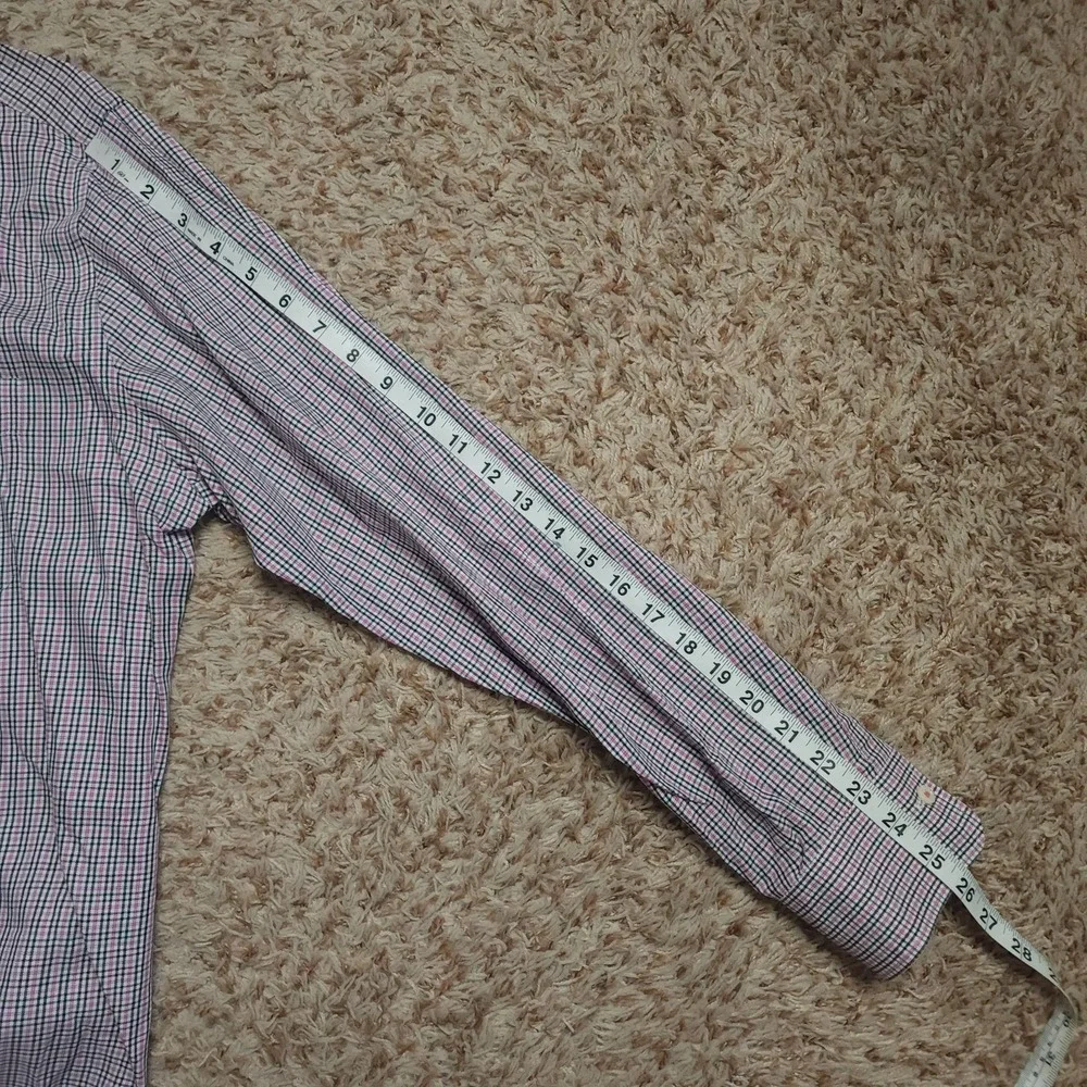 Peter‎ Millar Pink Plaid Mens L Oxford Long Sleeve Button Up Casual Shirt - Picture 5 of 6